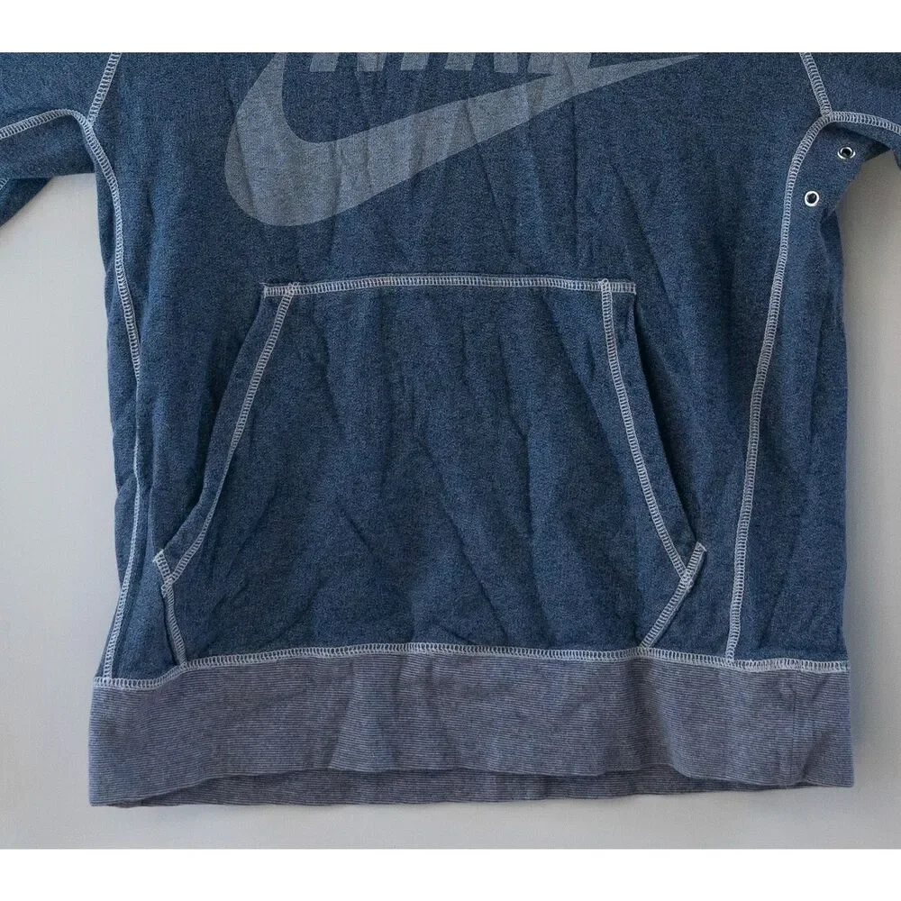 Vintage Y2K Nike Men's Hoodie Sweatshirt‎ Pullover Blue White 452487 420 Size M